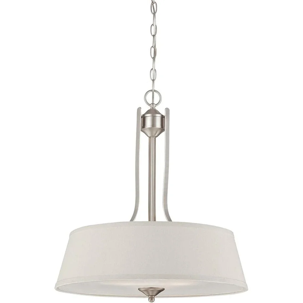 Savoy House Maremma (7B-2174-3-69) Three Light Pendant Pewter - White Shade